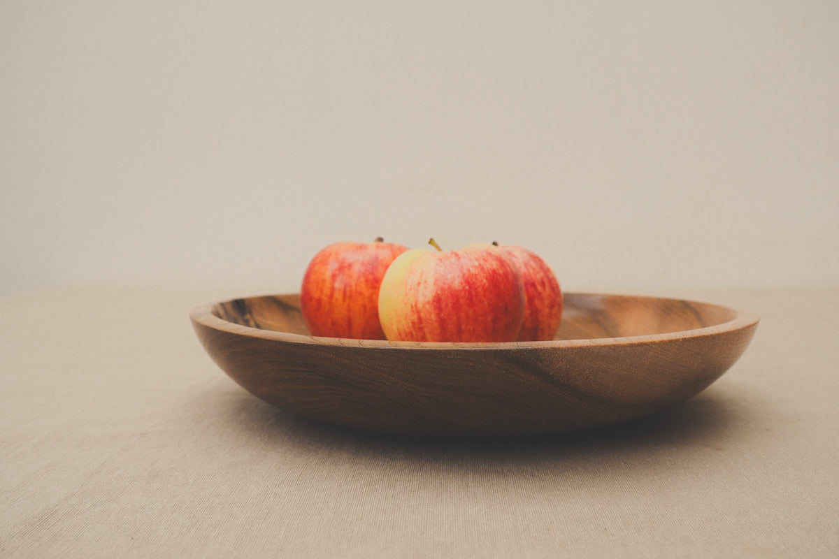 Hand Turned Wych Elm Wooden Bowl