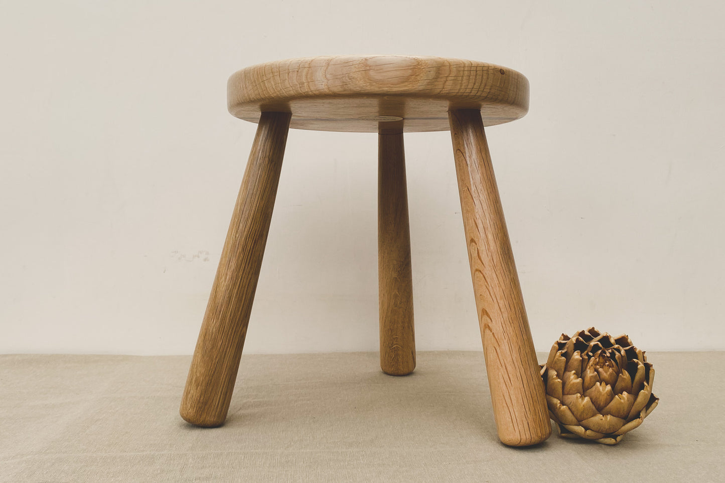 Modern Milking Stool With Contrasting Stripes