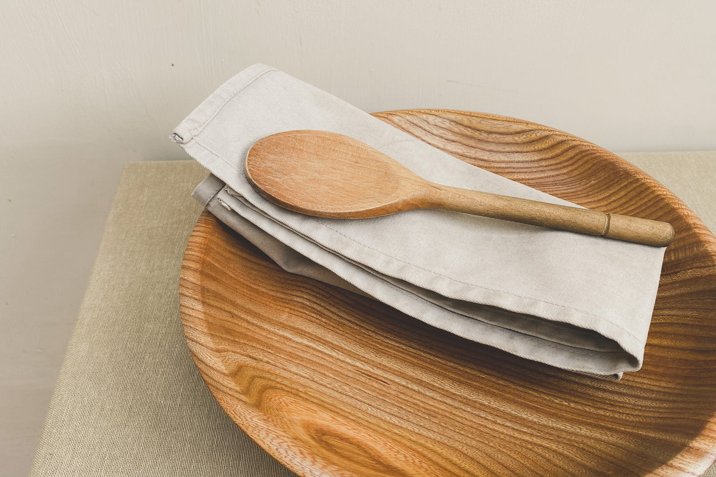 Contemporary handmade wooden bowl for use in a scandi style kitchen.