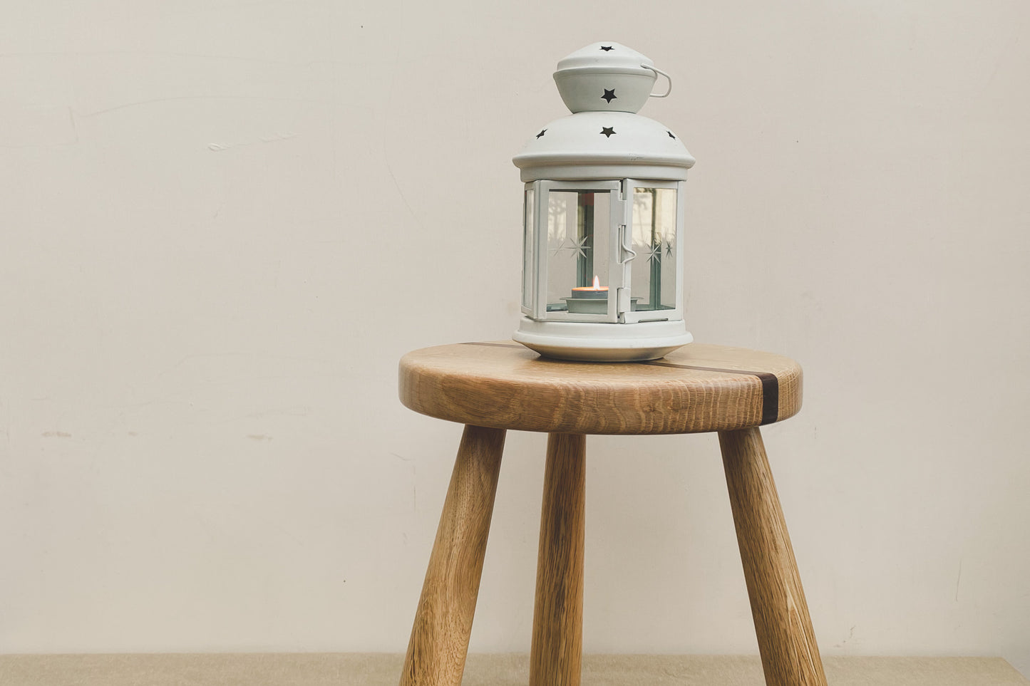 Modern Milking Stool With Contrasting Stripes