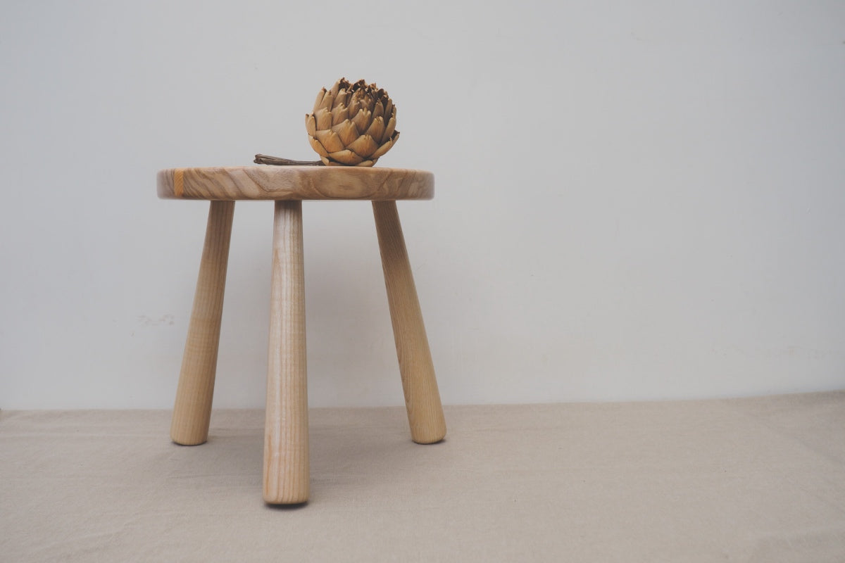 Modern Milking Stool With Contrasting Stripes