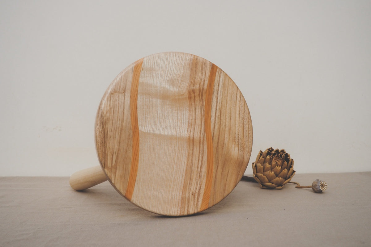 Modern Milking Stool With Contrasting Stripes